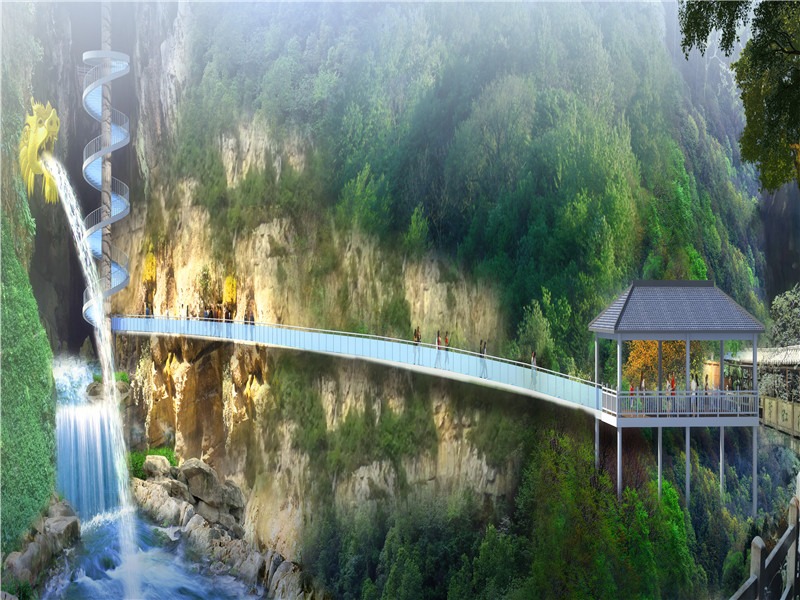 Construction case of Jiande glass slide track