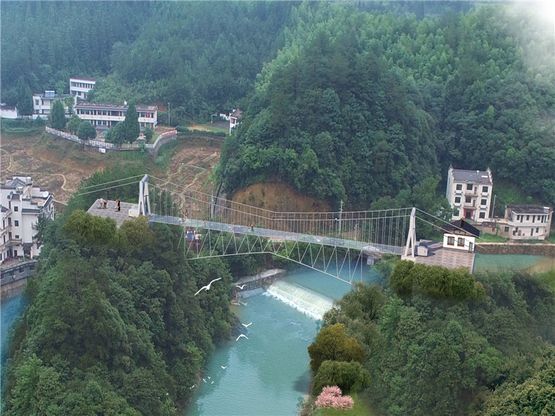 Construction Case of Ruijin Glass Suspension Bridge Scenic Area Project