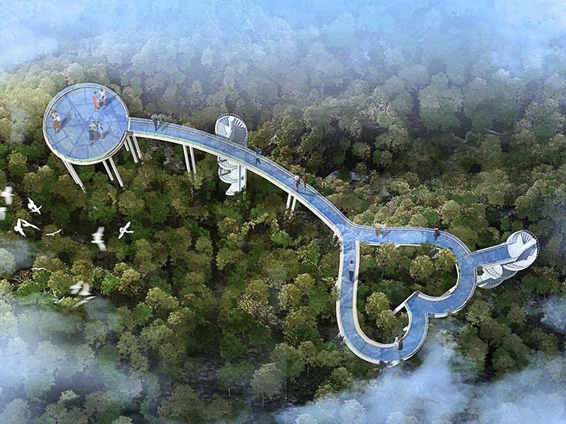 Construction Case of Heilongjiang Glass Corridor Bridge Project