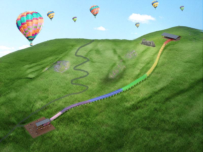 Construction Case of Yuanyang Grassland Glass Slide Project