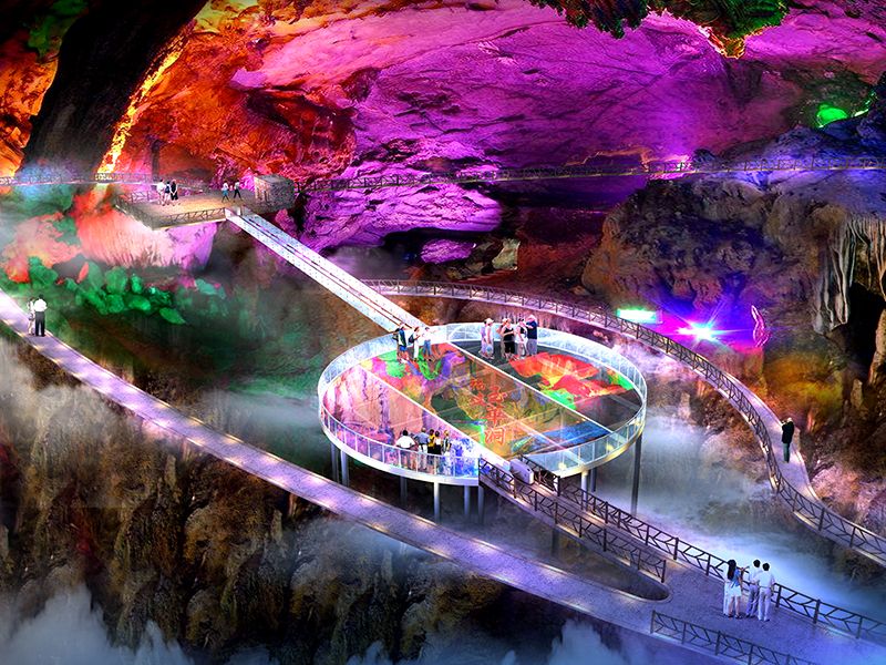 Construction Case of Yuhua Cave Glass Observation Deck Project