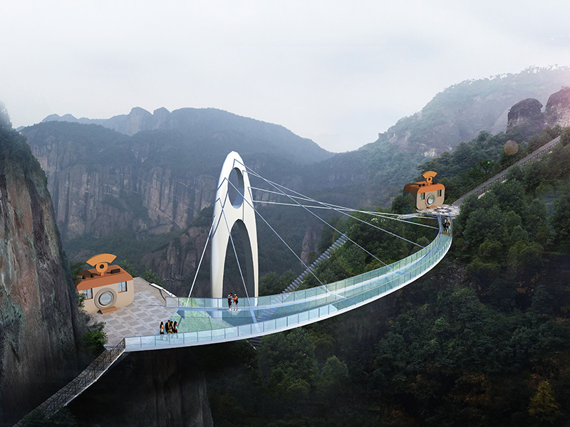 Construction Case of Guizhou Glass Suspension Bridge Project