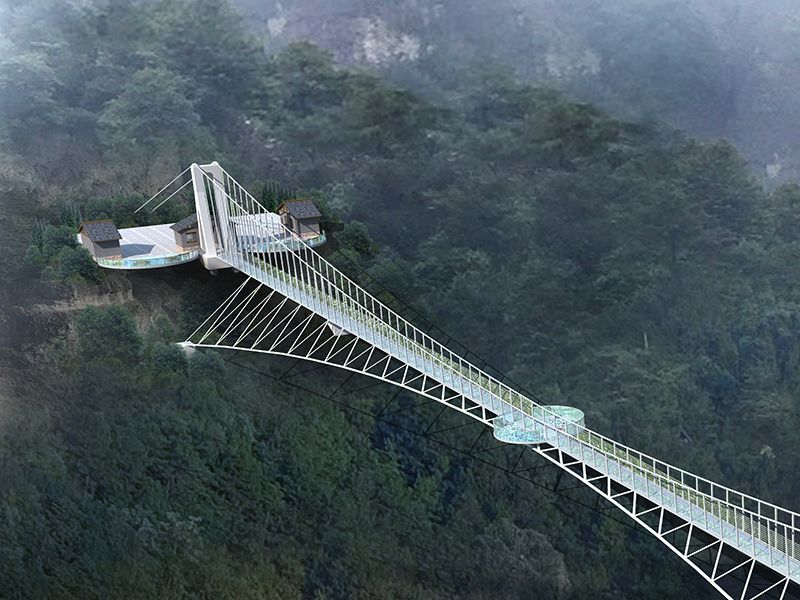 Construction Case of Shangrao Glass Suspension Bridge Project