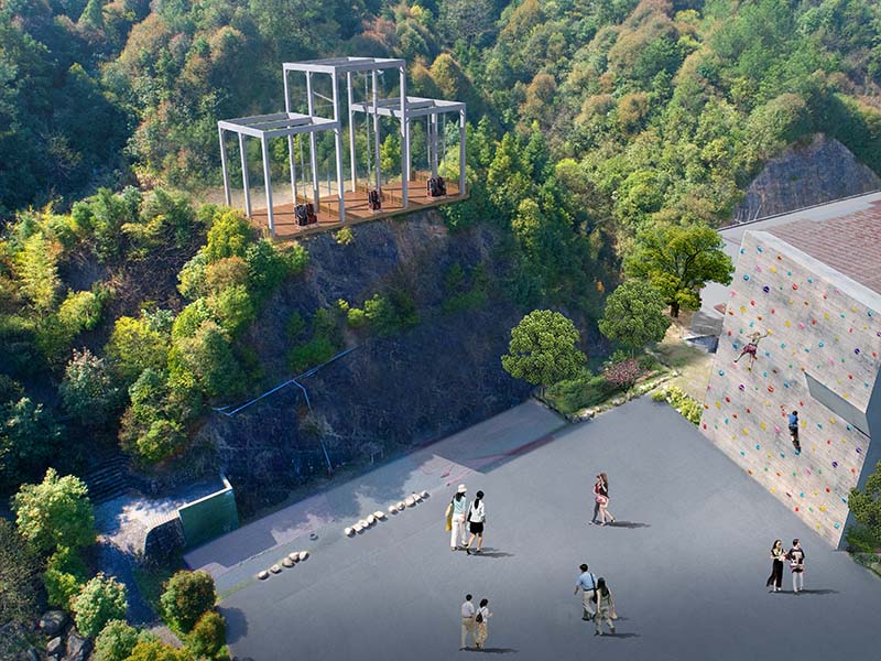 临安金沙湾节点-悬崖秋千